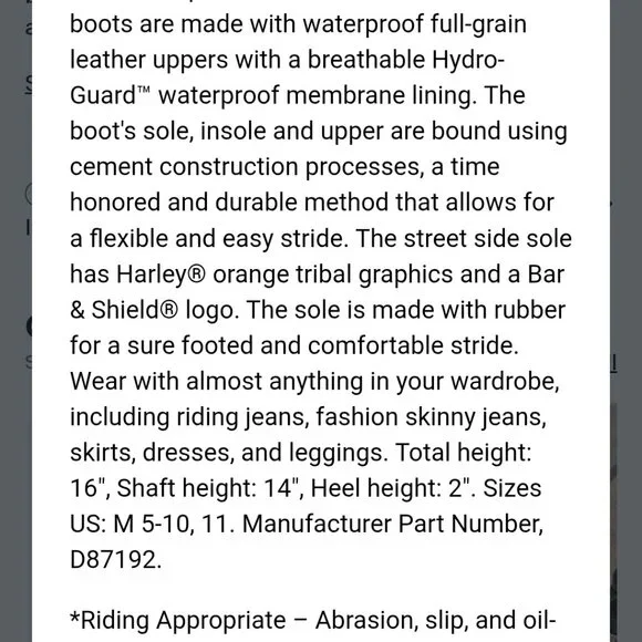 Harley-Davidson Black Knee-High Lace-Up Heeled Boots - Picture 7 of 12